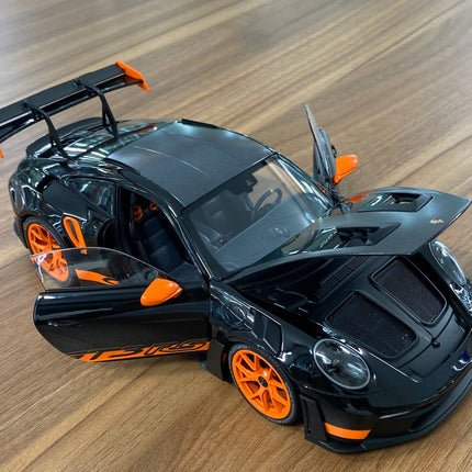 Minichamps Porsche 911 (992) GT3 RS Weissach Paket 1:18 Diecast Model Black - hand-finished display model