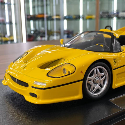 KK Scale Ferrari F50 1:18 Yellow Diecast Model Car - collector edition scale model