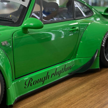 AutoArt Porsche RWB 993 Green 1:18 Diecast Model Car - collector edition scale model