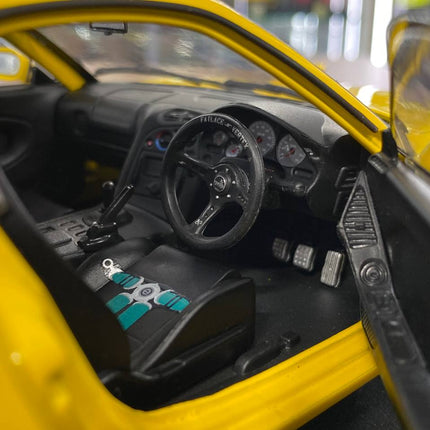 Solido Mazda RX7 FD RS Streetfighters 1994 1:18 Diecast Model Car Yellow - showroom-quality model replica
