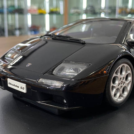 AutoArt Lamborghini Diablo 6.0 Metallic Black 1:18 Diecast Model Car - hand-finished display model