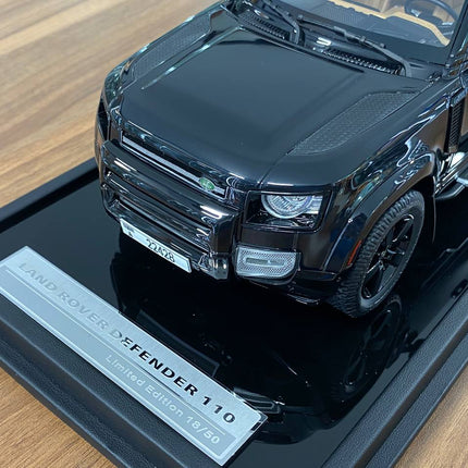 MotorHelix 1:18 Land Rover Defender 110 Sheikh Mohammed Edition Black - fine detailed model replica