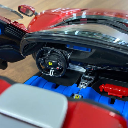 Bburago Ferrari Daytona SP3 1/18 Diecast Full Opening Glossy Red - detailed die-cast style model