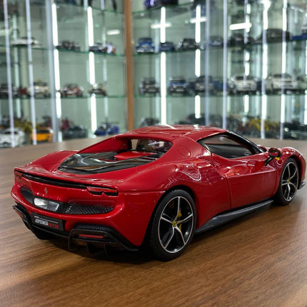 Bburago Ferrari 296 GTB 1/18 Red Diecast Model Car - fine detailed model replica