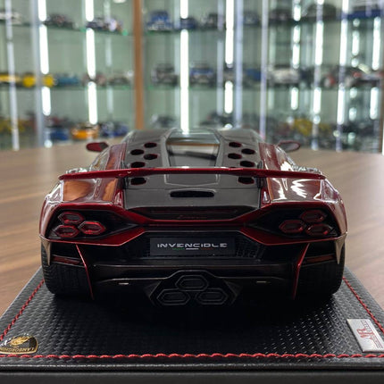 MR Collection Lamborghini Invencible 1/18 Resin Model Rosso Efesto - premium collector scale model