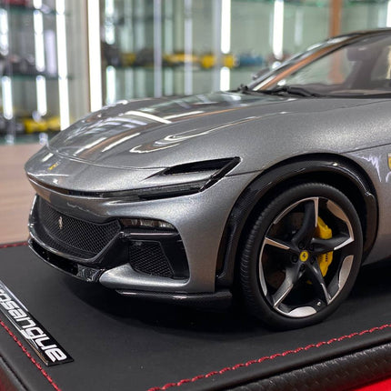MR Collection 1/18 Ferrari Purosangue Grigio Titanio Resin Model - detailed die-cast style model