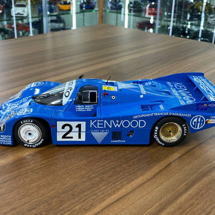 Solido Porsche 956LH-24H 1983 1/18 Diecast Model Car Blue - fine detailed model replica