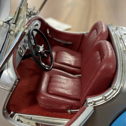 CMC Audi Front 225 Roadster 1935 1/18 Silver Blue Diecast Model Car - collector edition scale model