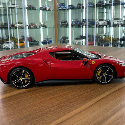 Bburago Ferrari 296 GTB 1/18 Red Diecast Model Car - collectible scale model car