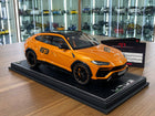 MR Collection Models Lamborghini Urus #63 1:18 Resin Model Orange Limited Edition - detailed collector display model