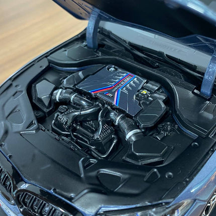 Minichamps BMW M8 Competition Coupe 2020 1:18 Metallic Blue Diecast Model - collector edition scale model