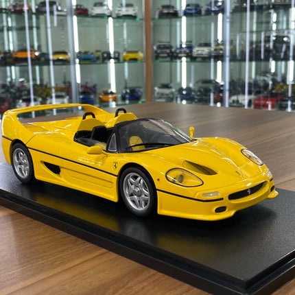 KK Scale Ferrari F50 1:18 Yellow Diecast Model Car - detailed collector display model