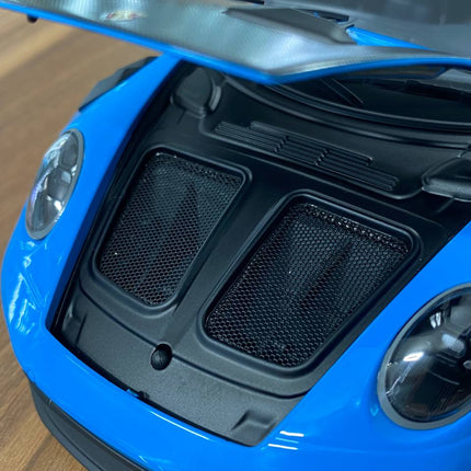 Minichamps Porsche 911 992 GT3 RS 2024 Weissach Paket 1:18 Diecast Model Blue - detailed die-cast style model