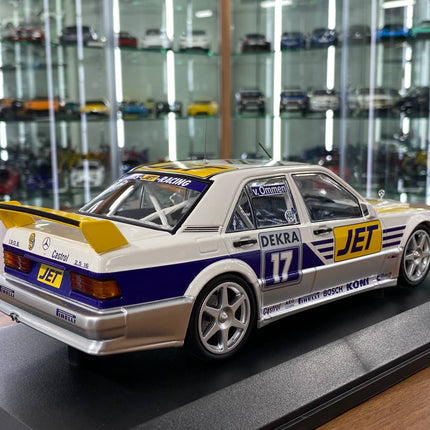 Minichamps Mercedes-Benz 190E Evo 1 1:18 Diecast Model MS-JET-Racing DTM 1990 - fine detailed model replica