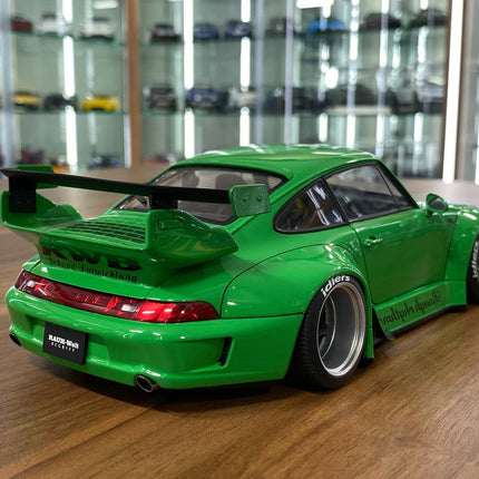 AutoArt Porsche RWB 993 Green 1:18 Diecast Model Car - fine detailed model replica