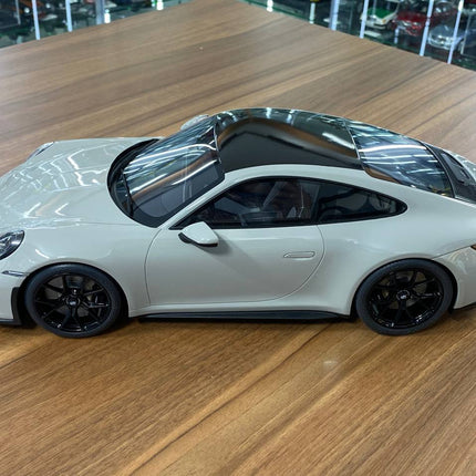 GT Spirit 1/12 Resin Porsche 911 992 GT3 Touring Grey Limited Edition - detailed die-cast style model
