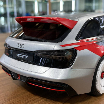GT Spirit 1:18 Audi RS6 GTO Concept Silver Resin Scale Model Car - showroom-quality model replica