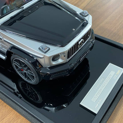 MotorHelix Mercedes-Benz G63 AMG 2019 1/18 Resin Model Silver Black - fine detailed model replica