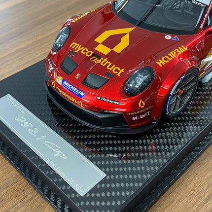 VIP Models Porsche 992.1 Cup #95 McQueen Decal 1:18 Resin Model - detailed die-cast style model