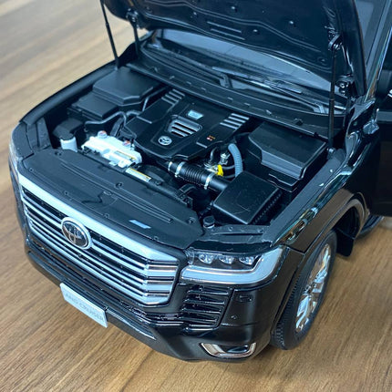 LCD Model Toyota Land Cruiser LC300 ZX Black 1:18 Diecast Model Car - detailed die-cast style model