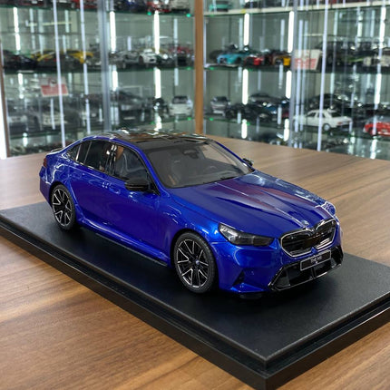 GT Spirit 1/18 BMW M5 G90 Blue Metallic Resin Model - detailed collector display model