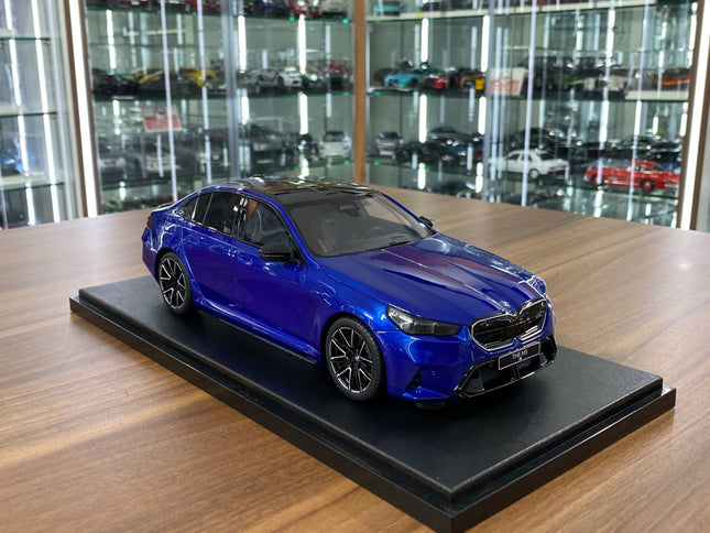 GT Spirit 1/18 BMW M5 G90 Blue Metallic Resin Model - detailed collector display model