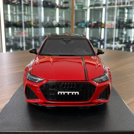 GT Spirit Audi RS 6 (C8) AVANT MTM 2021 1:18 Red Resin Diecast Model - studio product photo of the scale model