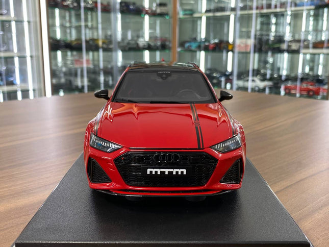 GT Spirit Audi RS 6 (C8) AVANT MTM 2021 1:18 Red Resin Diecast Model - studio product photo of the scale model