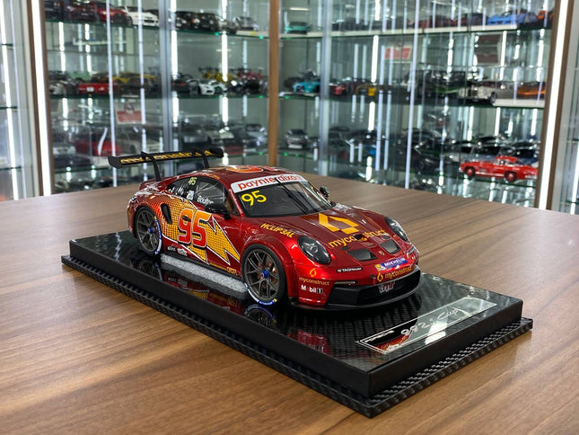 VIP Models Porsche 992.1 Cup #95 McQueen Decal 1:18 Resin Model - detailed collector display model