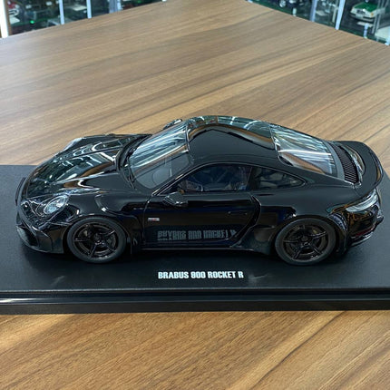 GT Spirit Porsche 911 BRABUS 900 Rocket R 1:18 Resin Model Black - scale model for display