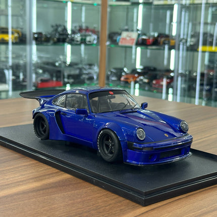 Solido Porsche KS-R 2022 1:18 Blue Metallic Diecast Model Car - detailed collector display model