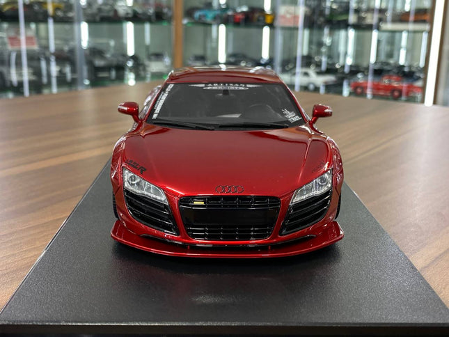 GT Spirit 1/18 Audi R8 LBWK 2022 Red Resin Model Car - studio product photo of the scale model