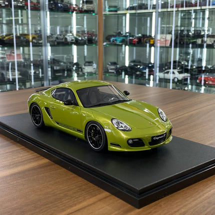 GT Spirit 1:18 Porsche (987.2) Cayman R 2012 Green Limited Edition Resin Model - detailed collector display model