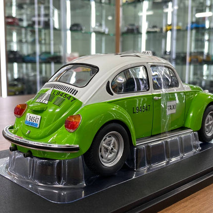 Solido Volkswagen Beetle 1303 Mexican Taxi 1974 1:18 Green Diecast Model - fine detailed model replica