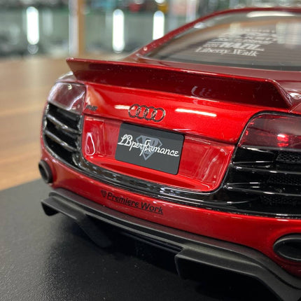 GT Spirit 1/18 Audi R8 LBWK 2022 Red Resin Model Car - showroom-quality model replica