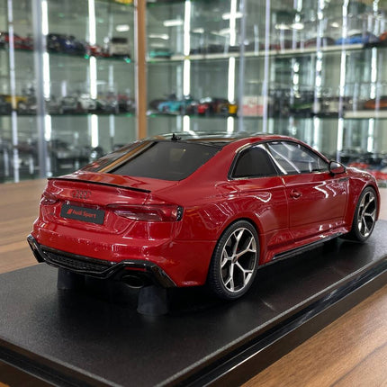 GT Spirit 1:18 Audi RS 5 Competition Coupe 2023 Dark Red Diecast Model Car Limited Edition - fine detailed model replica