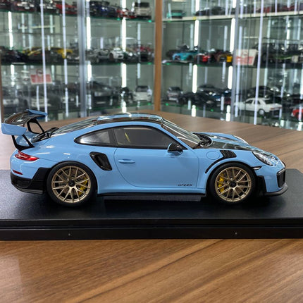 GT Spirit Porsche 911 (991.2) GT2 RS 1:18 Gulf Blue Limited Edition Diecast Model Car - collectible scale model car