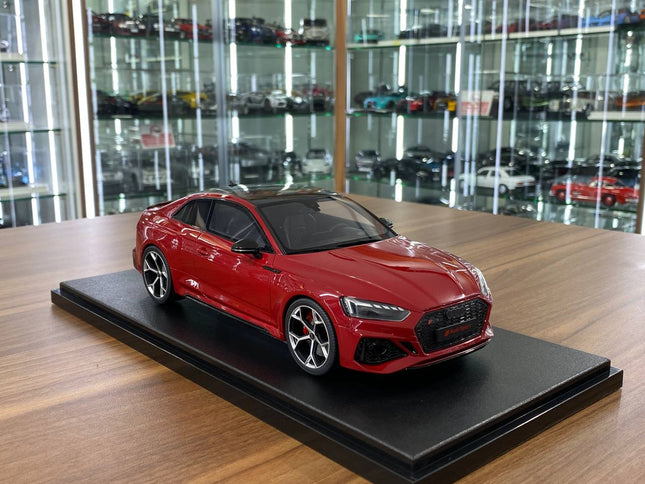 GT Spirit 1:18 Audi RS 5 Competition Coupe 2023 Dark Red Diecast Model Car Limited Edition - detailed collector display model