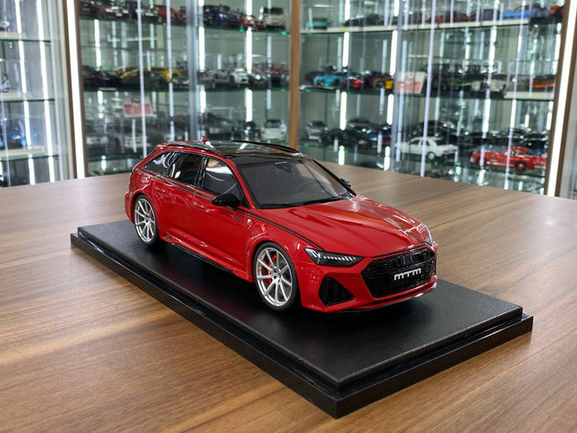 GT Spirit Audi RS 6 (C8) AVANT MTM 2021 1:18 Red Resin Diecast Model - detailed collector display model