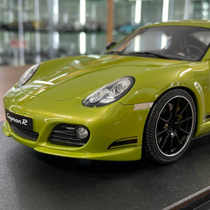 GT Spirit 1:18 Porsche (987.2) Cayman R 2012 Green Limited Edition Resin Model - scale model for display