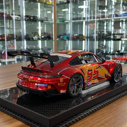 VIP Models Porsche 992.1 Cup #95 McQueen Decal 1:18 Resin Model - fine detailed model replica