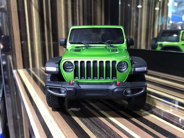 GT Spirit Jeep Rubicon 1:18 Green Resin Model Car - studio product photo of the scale model