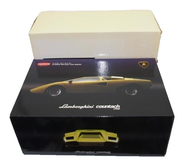 Kyosho Lamborghini Countach LP400 Yellow 1:12 scale model