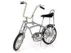 1:6 scale model of a Schwinn Grey Ghost 1971 bicycle with chrome details and black seat