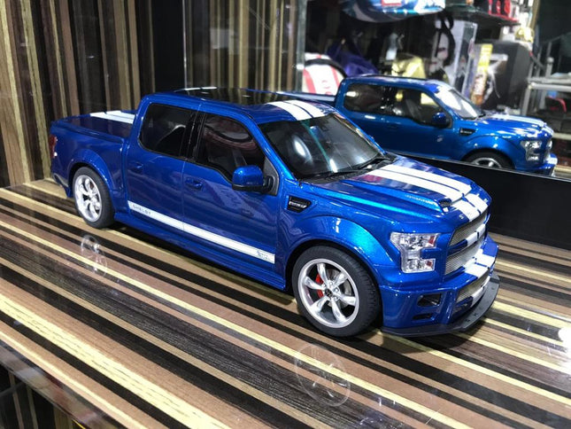 GT Spirit 1:18 Ford F-150 Shelby Blue Resin Model Car - detailed collector display model