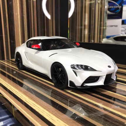 GT Spirit 1/18 Toyota Supra GR White Resin Model Car - detailed collector display model