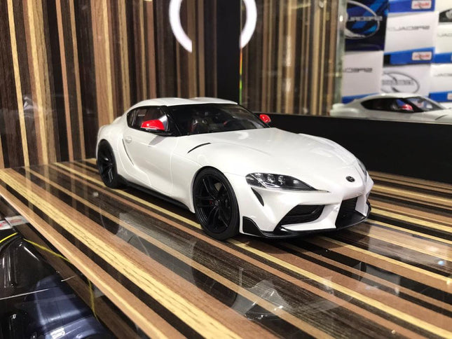 GT Spirit 1/18 Toyota Supra GR White Resin Model Car - detailed collector display model