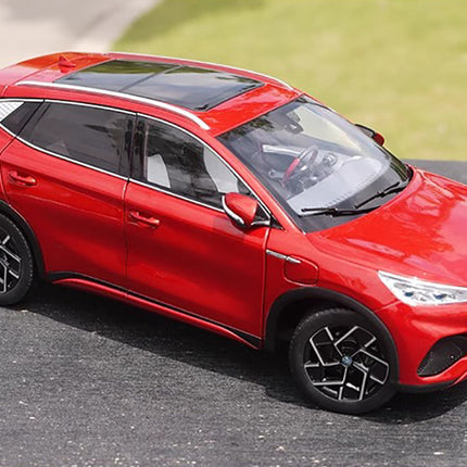 YX Car Model BYD Yuan PLUS EV Red 1:18 Diecast Model Car - collector display piece