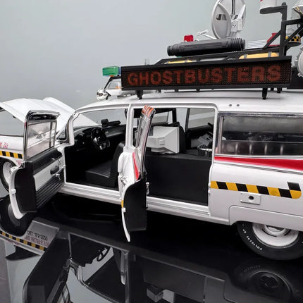 Hot Wheels Ghostbusters ECTO-1 Ghost Fine Edition 1:18 Diecast Model Car - fine detailed model replica