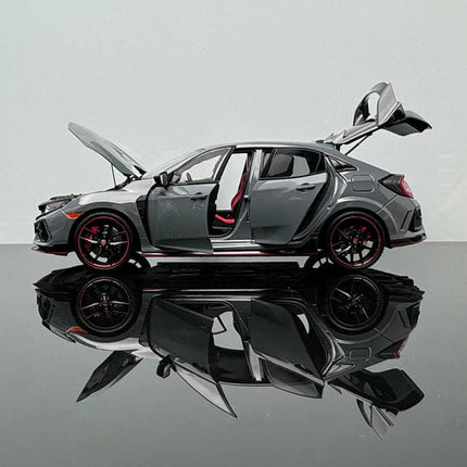 LCD Model Honda Civic Type R FK8 Cement Gray Limited 1:18 Diecast Model Car - premium collector scale model